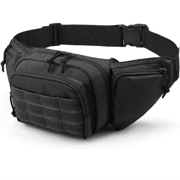 NWT Conceal Carry Tactical Fanny Pack One Size Fits Most Black Military Surplus - Picture 2 of 2